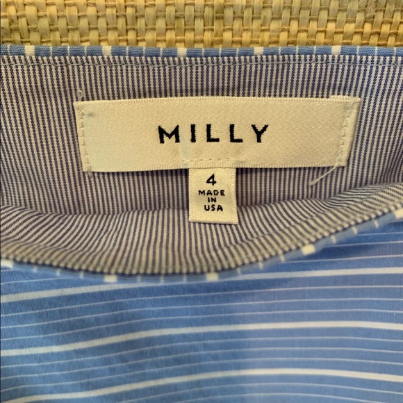 Milly Blue and White Striped Mini Skirt - Picture 5 of 5